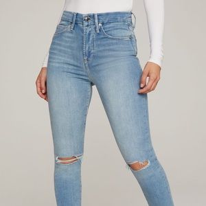 Good American light wash jeans size 8